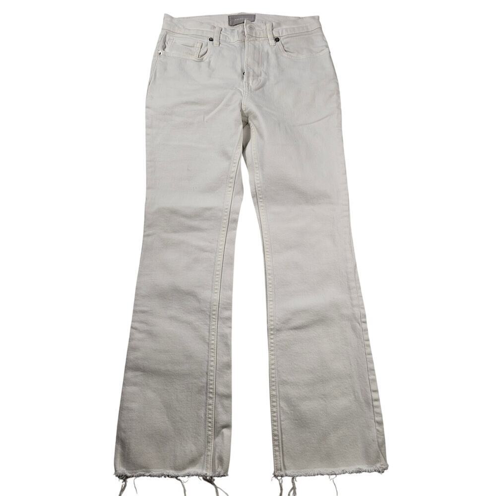 Everalne 26 reg ivory white cream neutral undyed jeans RAW HEM casaul comfort
